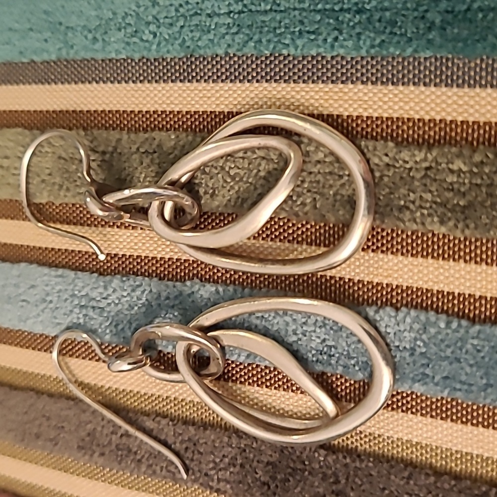 Silpada hoop sterling silver dangle earrings